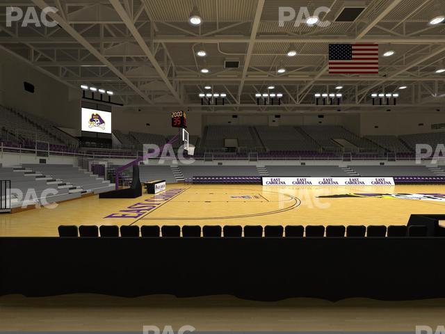 Williams Arena at Minges Coliseum - Section 107 Seat View