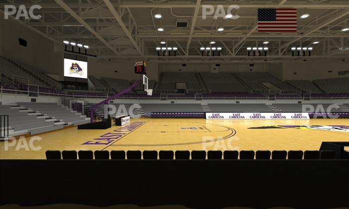 Williams Arena at Minges Coliseum - Section 107 Seat View