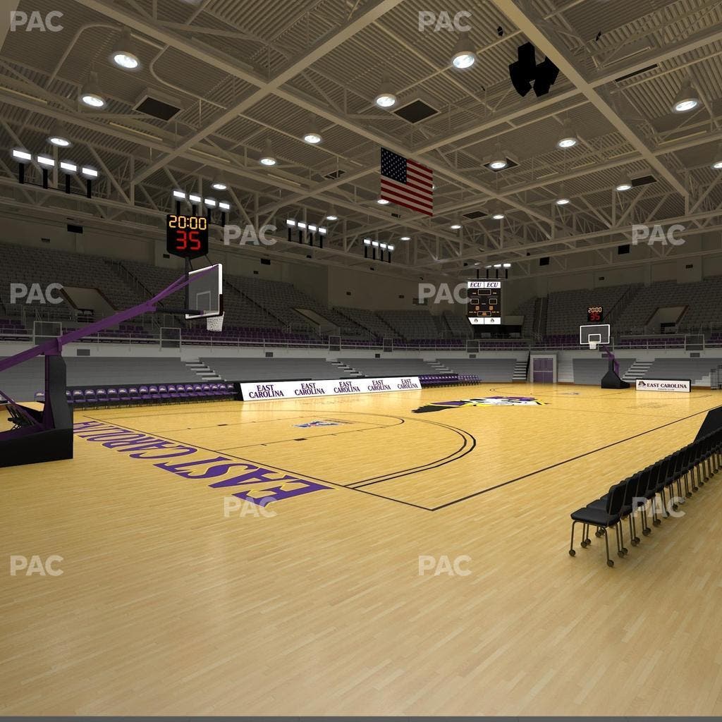 Williams Arena at Minges Coliseum - Section 108 Seat View