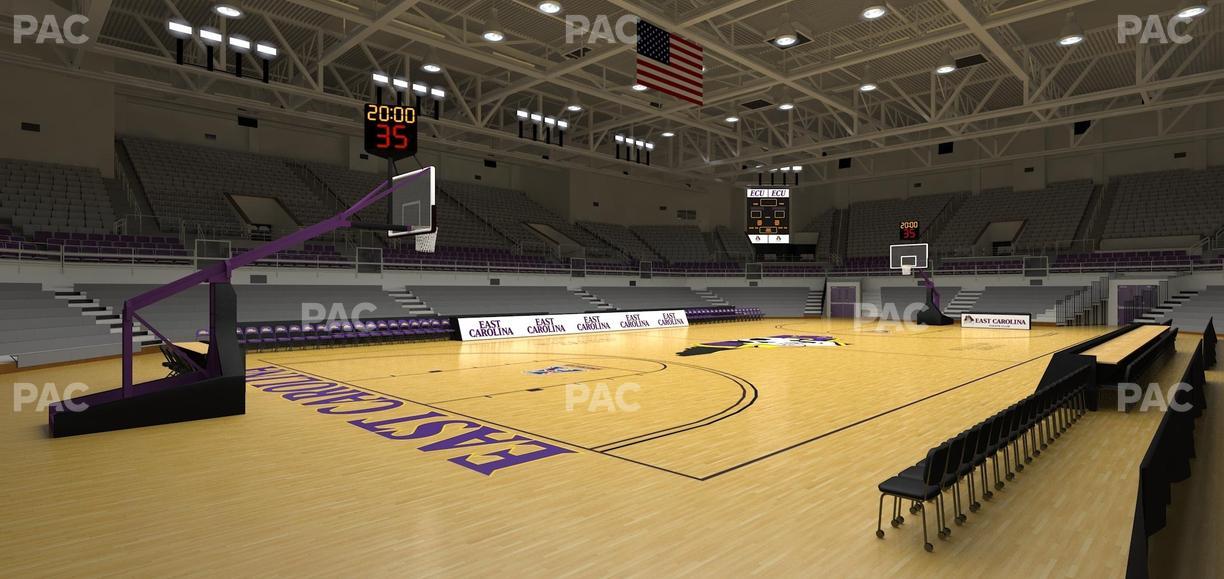 Williams Arena at Minges Coliseum - Section 108 Seat View