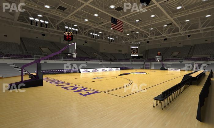 Williams Arena at Minges Coliseum - Section 108 Seat View