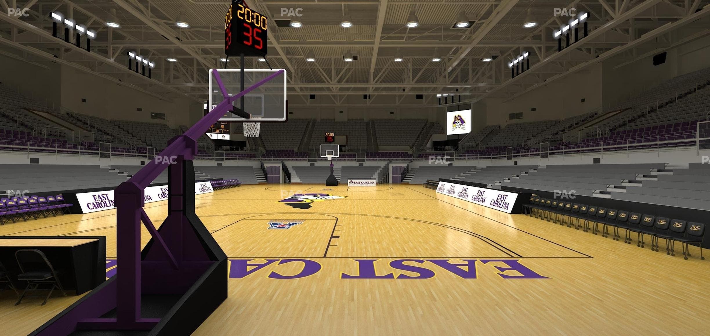 Williams Arena at Minges Coliseum - Section 109 Seat View