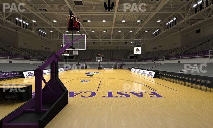 Williams Arena at Minges Coliseum - Section 109 Seat View