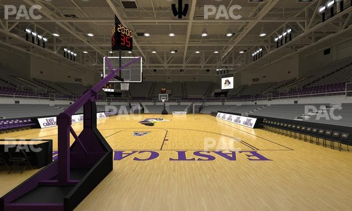 Williams Arena at Minges Coliseum - Section 109 Seat View