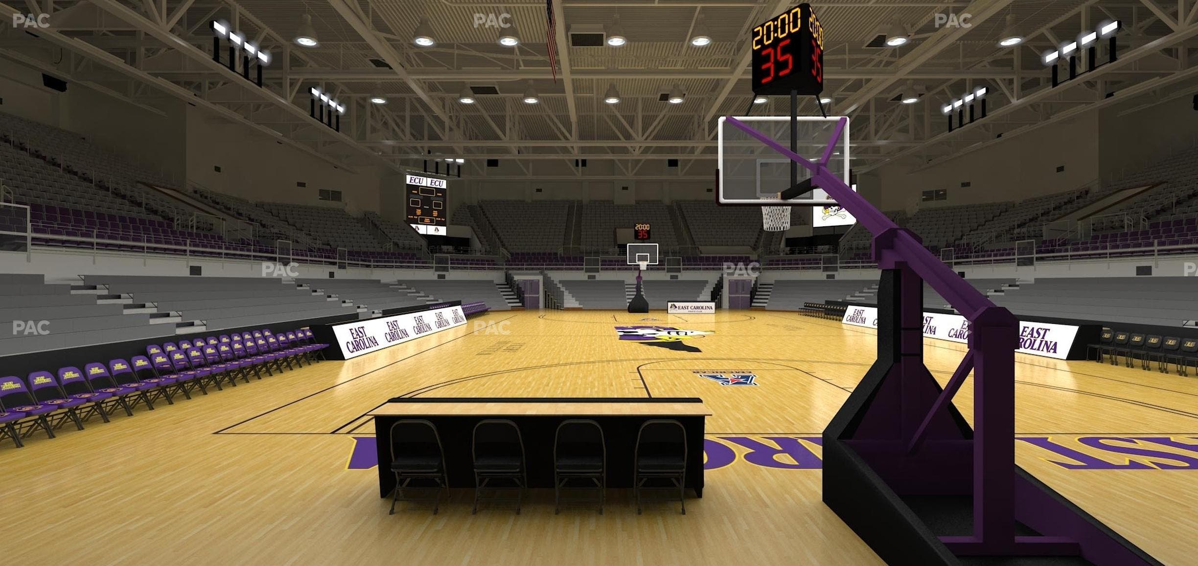 Williams Arena at Minges Coliseum - Section 110 Seat View