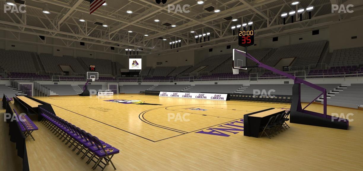 Williams Arena at Minges Coliseum - Section 111 Seat View