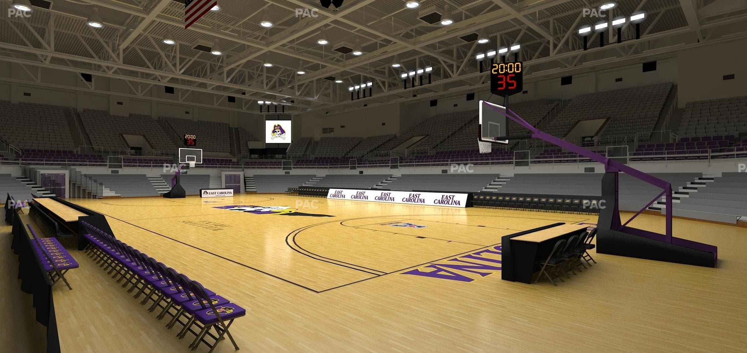 Williams Arena at Minges Coliseum - Section 111 Seat View