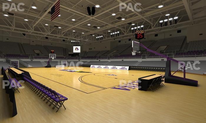 Williams Arena at Minges Coliseum - Section 111 Seat View