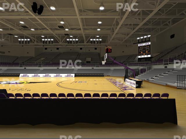 Williams Arena at Minges Coliseum - Section 112 Seat View