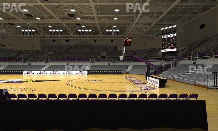Williams Arena at Minges Coliseum - Section 112 Seat View