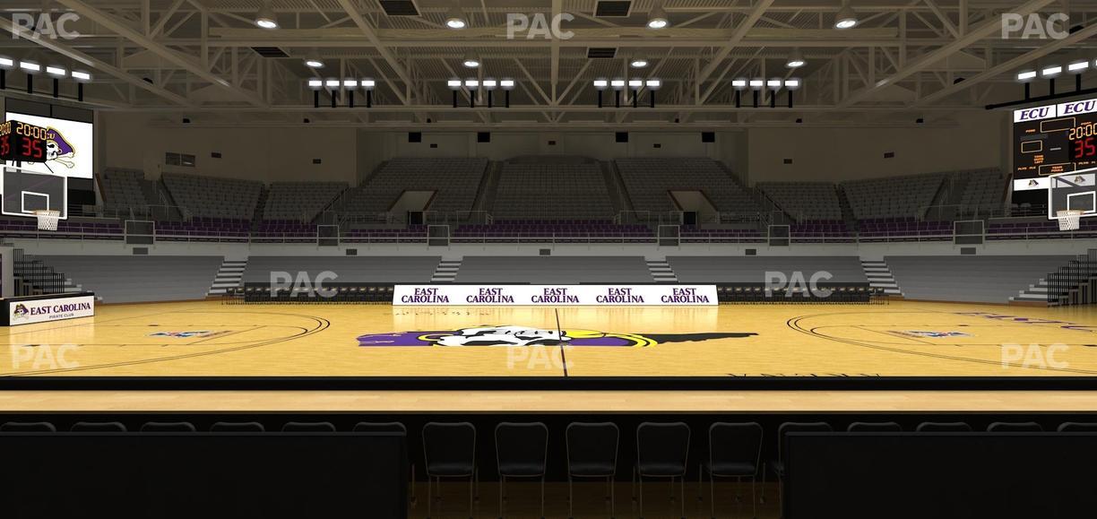 Williams Arena at Minges Coliseum - Section 113 Seat View