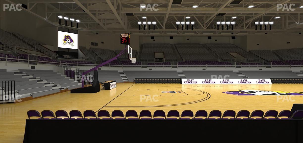 Williams Arena at Minges Coliseum - Section 114 Seat View