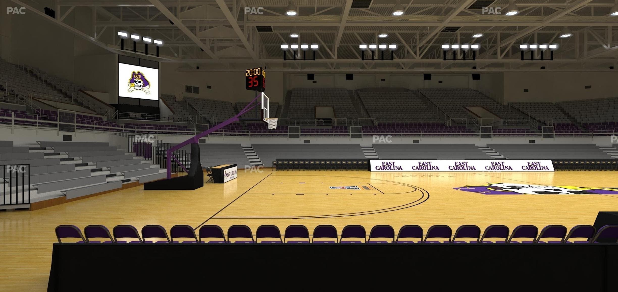 Williams Arena at Minges Coliseum - Section 114 Seat View
