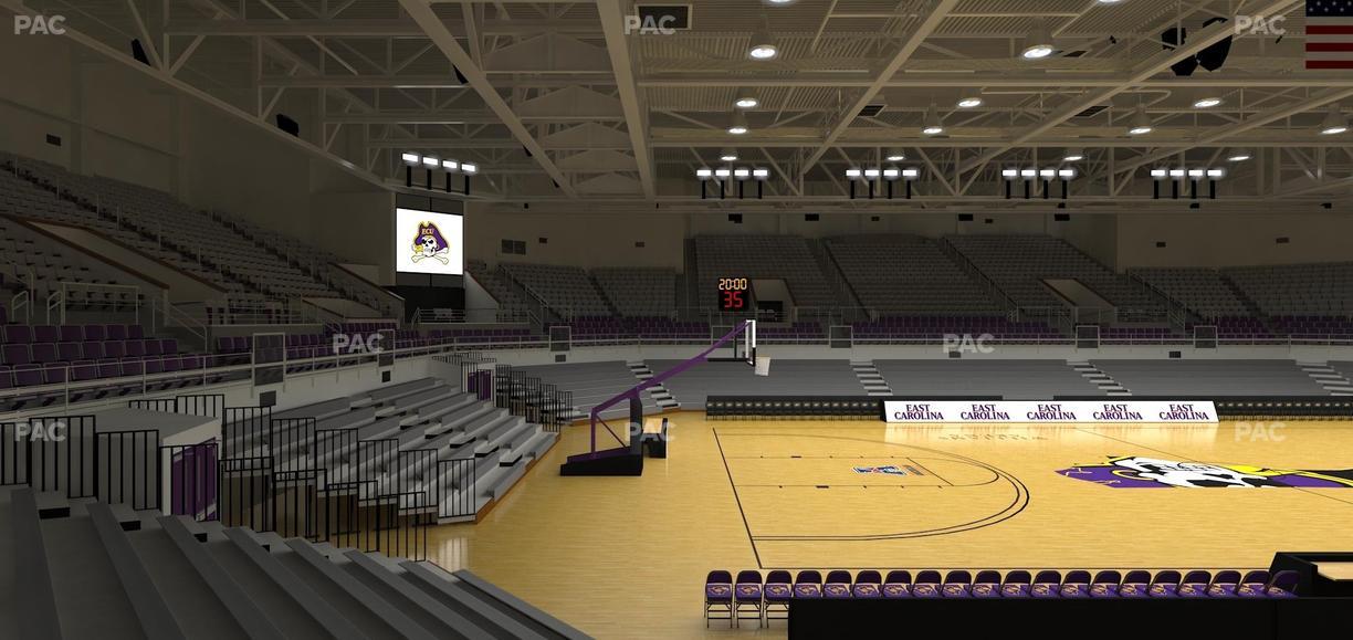 Williams Arena at Minges Coliseum - Section 201 Seat View