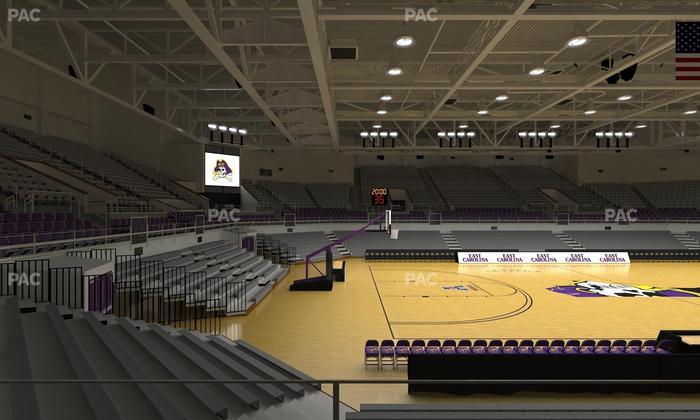 Williams Arena at Minges Coliseum - Section 201 Seat View