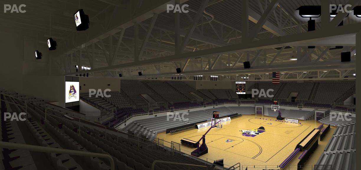 Williams Arena at Minges Coliseum - Section 201 Seat View