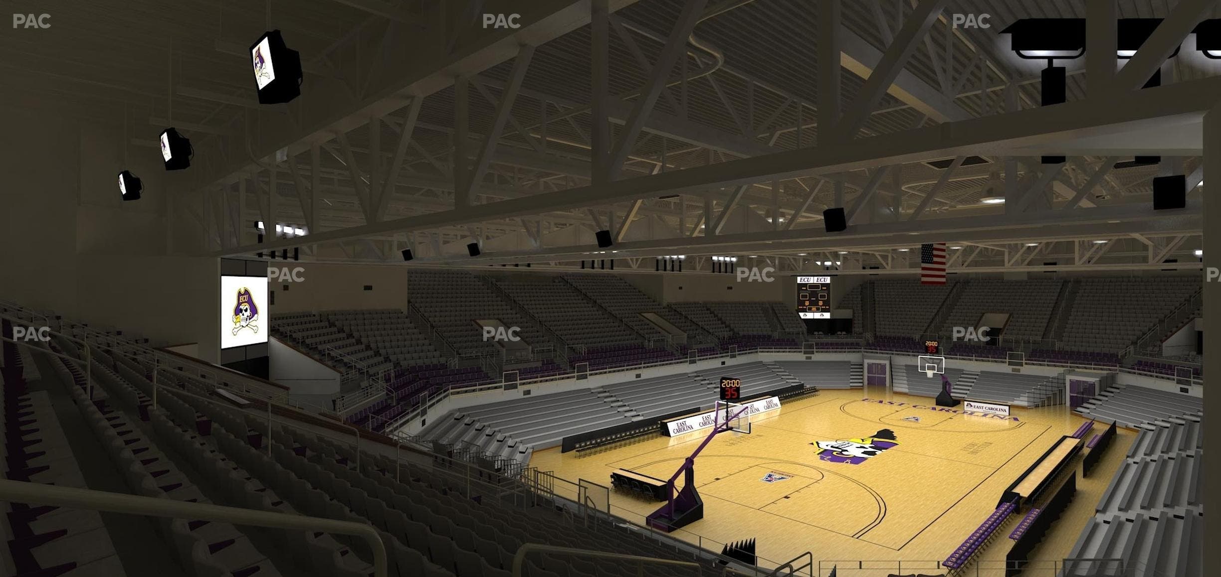 Williams Arena at Minges Coliseum - Section 201 Seat View