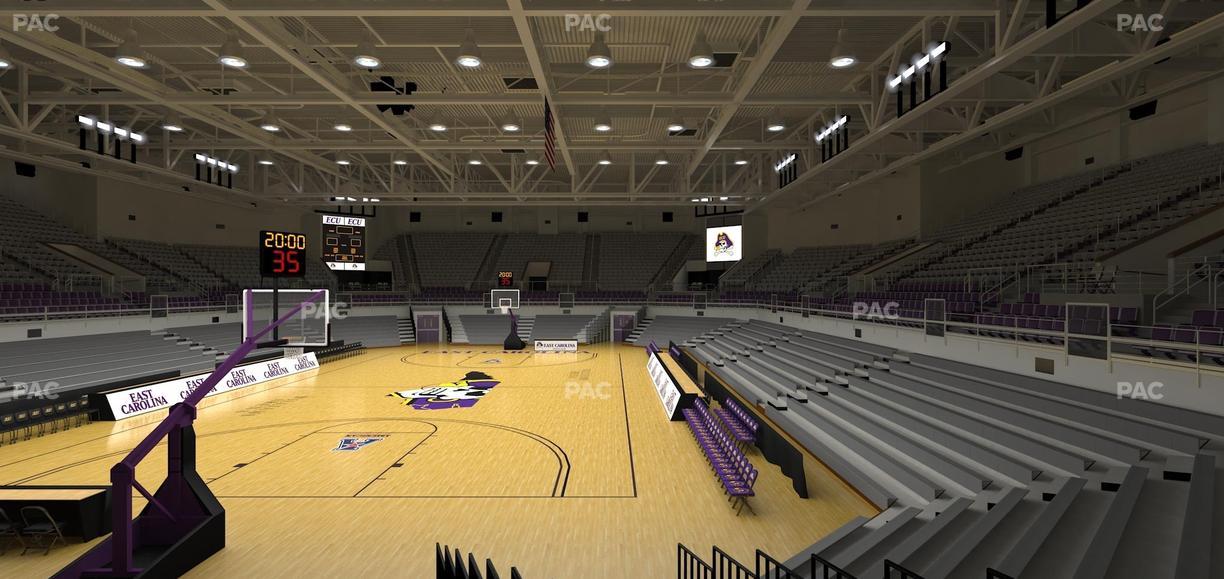 Williams Arena at Minges Coliseum - Section 202 Seat View