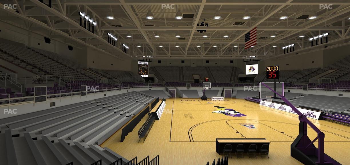 Williams Arena at Minges Coliseum - Section 204 Seat View