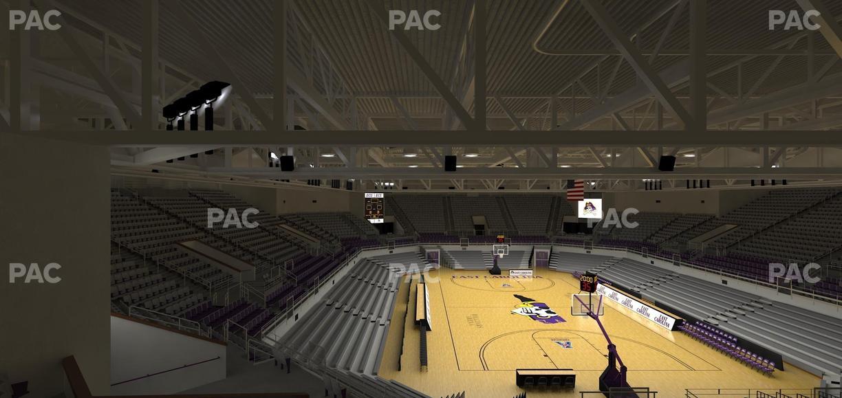 Williams Arena at Minges Coliseum - Section 204 Seat View