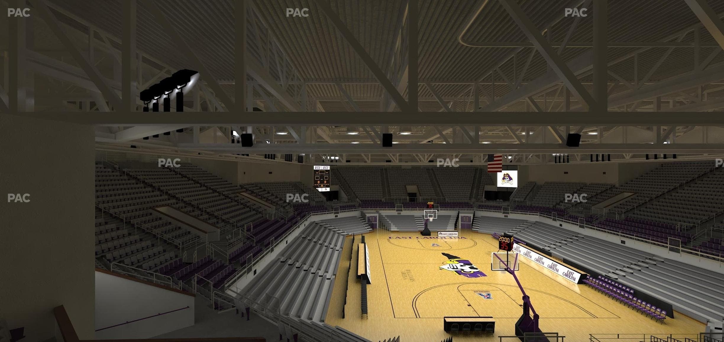 Williams Arena at Minges Coliseum - Section 204 Seat View