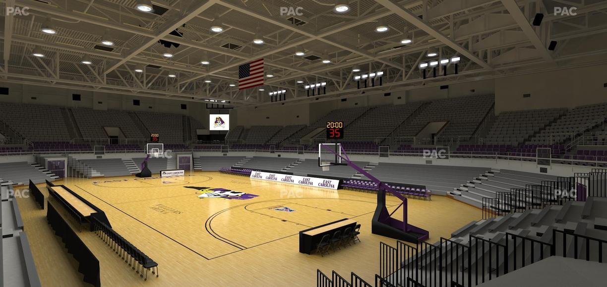 Williams Arena at Minges Coliseum - Section 205 Seat View