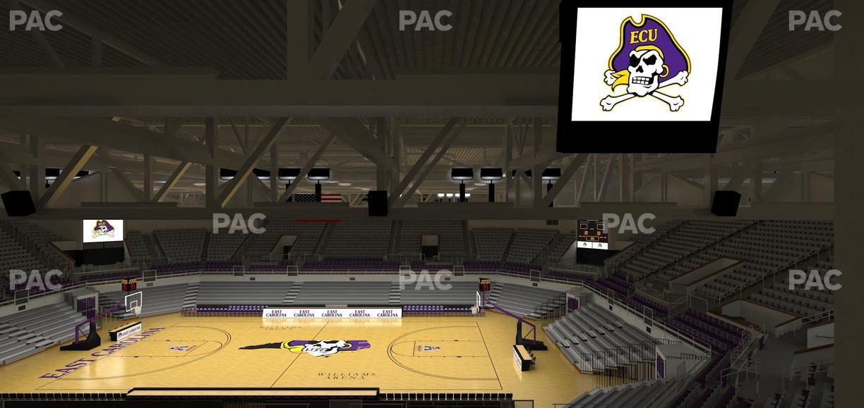 Williams Arena at Minges Coliseum - Section 206 Seat View