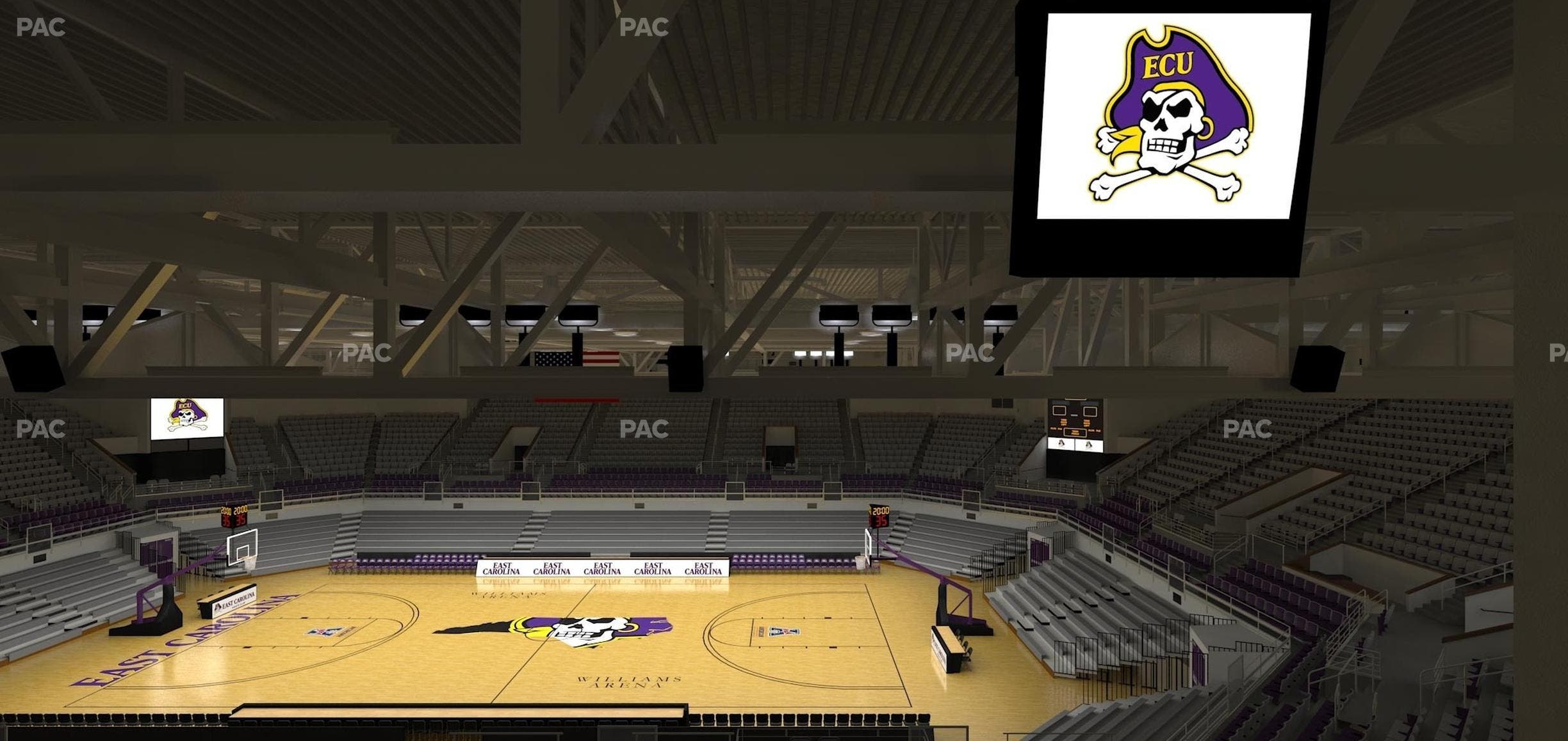 Williams Arena at Minges Coliseum - Section 206 Seat View