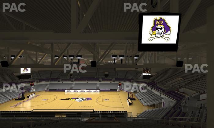 Williams Arena at Minges Coliseum - Section 206 Seat View