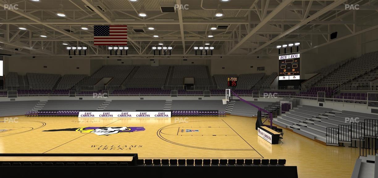 Williams Arena at Minges Coliseum - Section 206 Seat View
