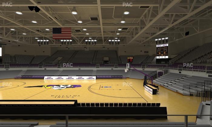 Williams Arena at Minges Coliseum - Section 206 Seat View