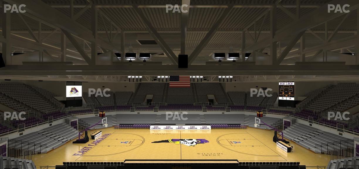 Williams Arena at Minges Coliseum - Section 207 Seat View