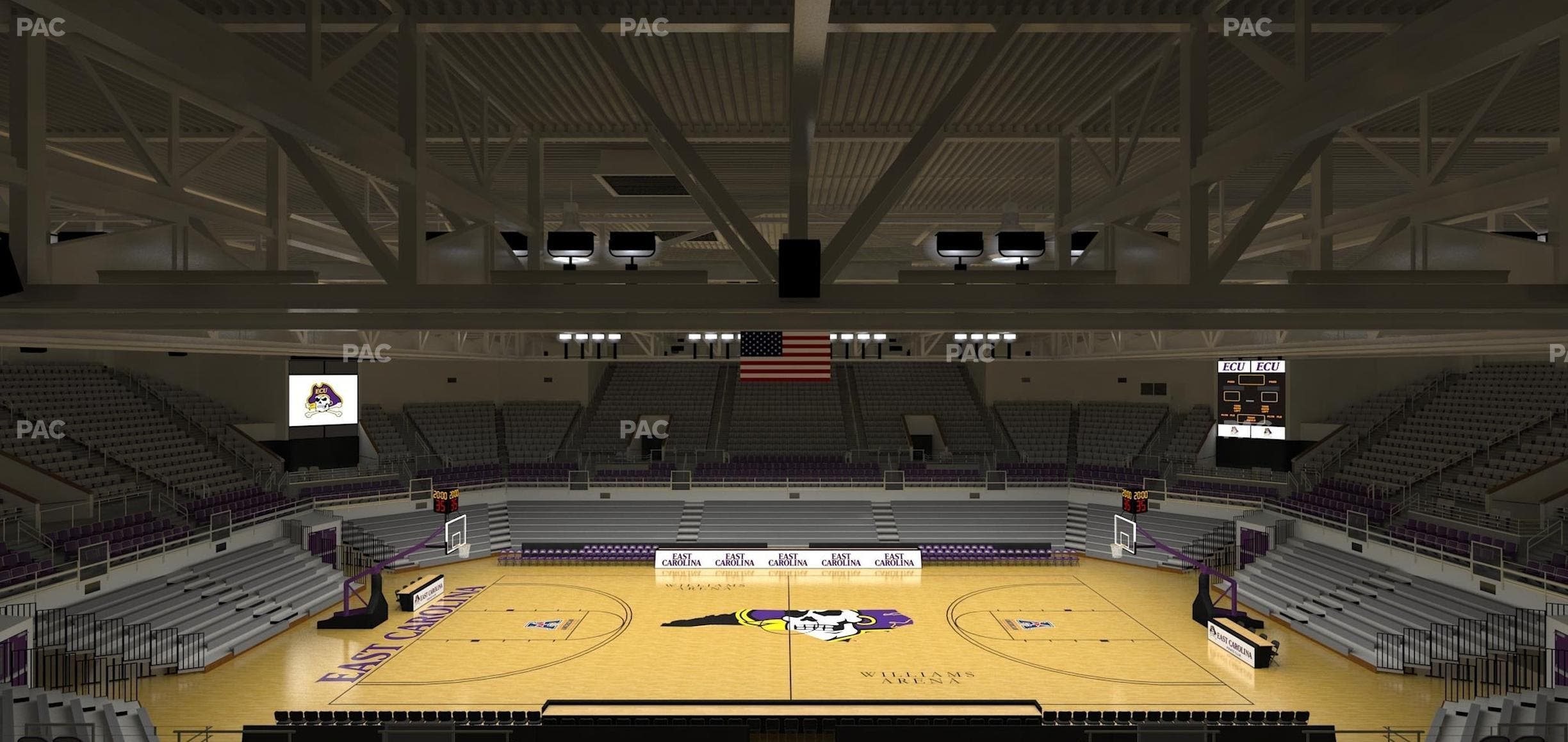Williams Arena at Minges Coliseum - Section 207 Seat View