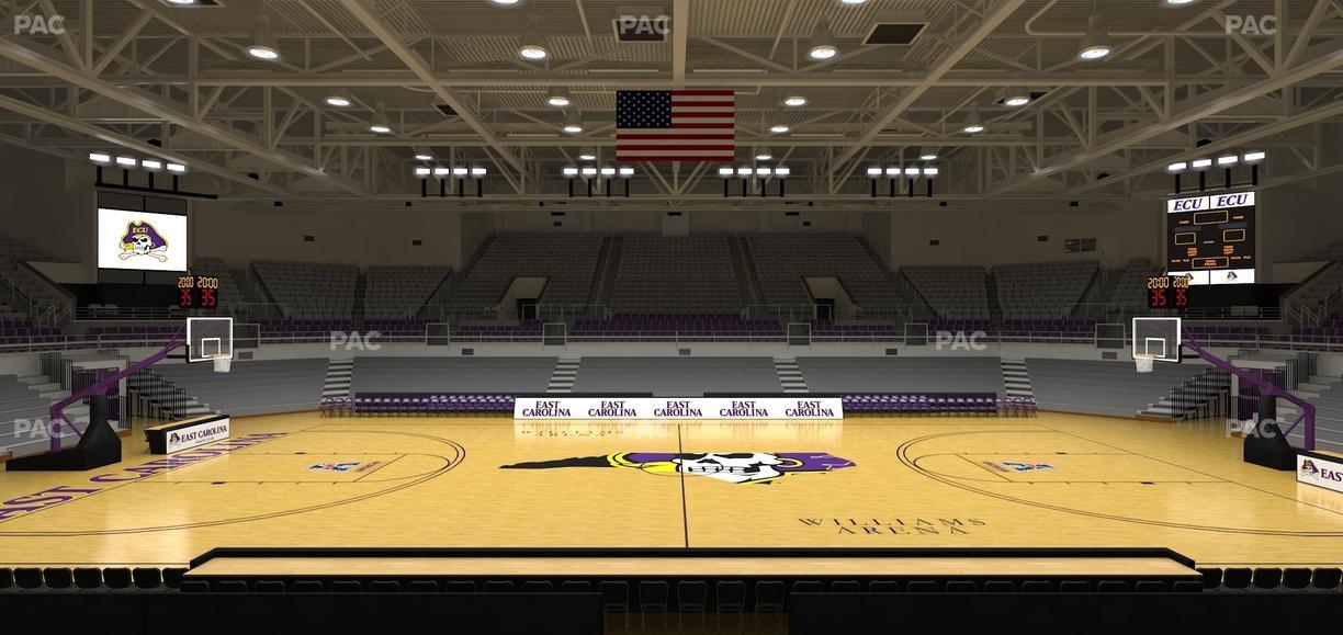 Williams Arena at Minges Coliseum - Section 207 Seat View