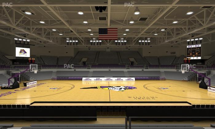 Williams Arena at Minges Coliseum - Section 207 Seat View