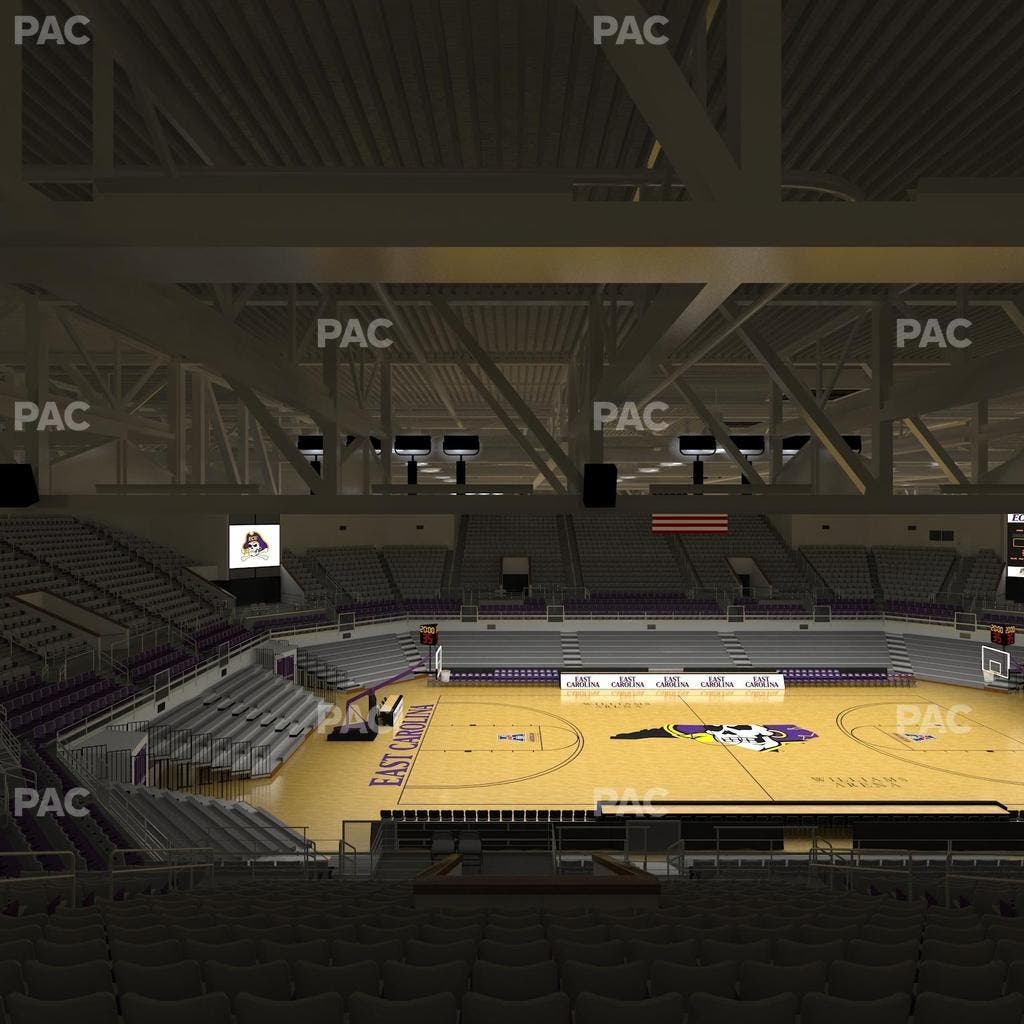 Williams Arena at Minges Coliseum - Section 208 Seat View
