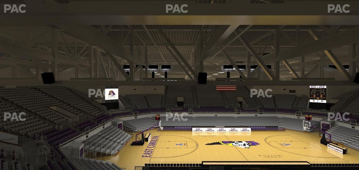 Williams Arena at Minges Coliseum - Section 208 Seat View