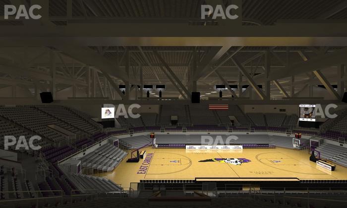 Williams Arena at Minges Coliseum - Section 208 Seat View