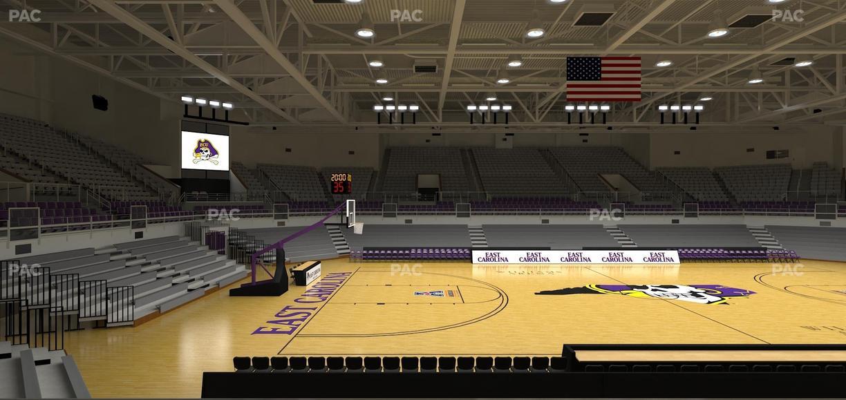 Williams Arena at Minges Coliseum - Section 208 Seat View