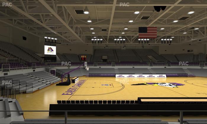Williams Arena at Minges Coliseum - Section 208 Seat View