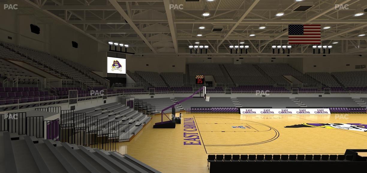 Williams Arena at Minges Coliseum - Section 209 Seat View