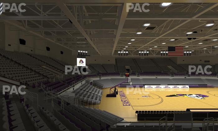 Williams Arena at Minges Coliseum - Section 209 Seat View