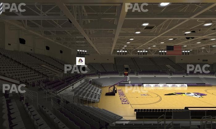 Williams Arena at Minges Coliseum - Section 209 Seat View