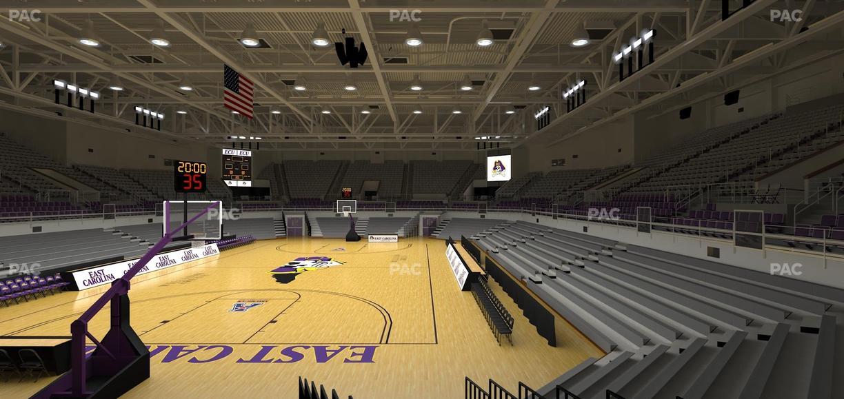 Williams Arena at Minges Coliseum - Section 210 Seat View