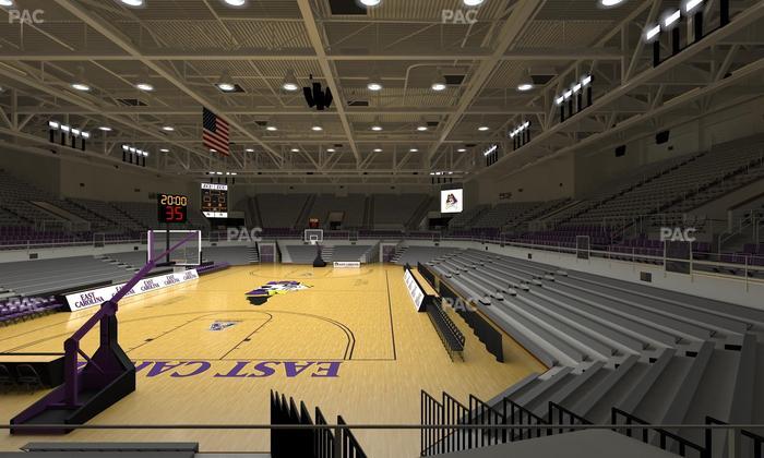 Williams Arena at Minges Coliseum - Section 210 Seat View
