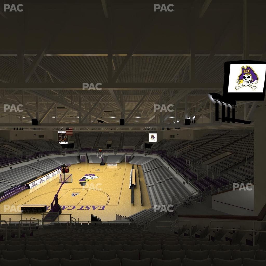 Williams Arena at Minges Coliseum - Section 210 Seat View