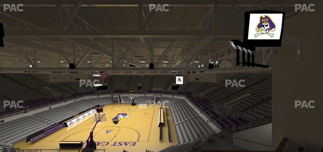 Williams Arena at Minges Coliseum - Section 210 Seat View