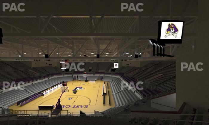 Williams Arena at Minges Coliseum - Section 210 Seat View
