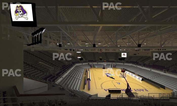 Williams Arena at Minges Coliseum - Section 212 Seat View