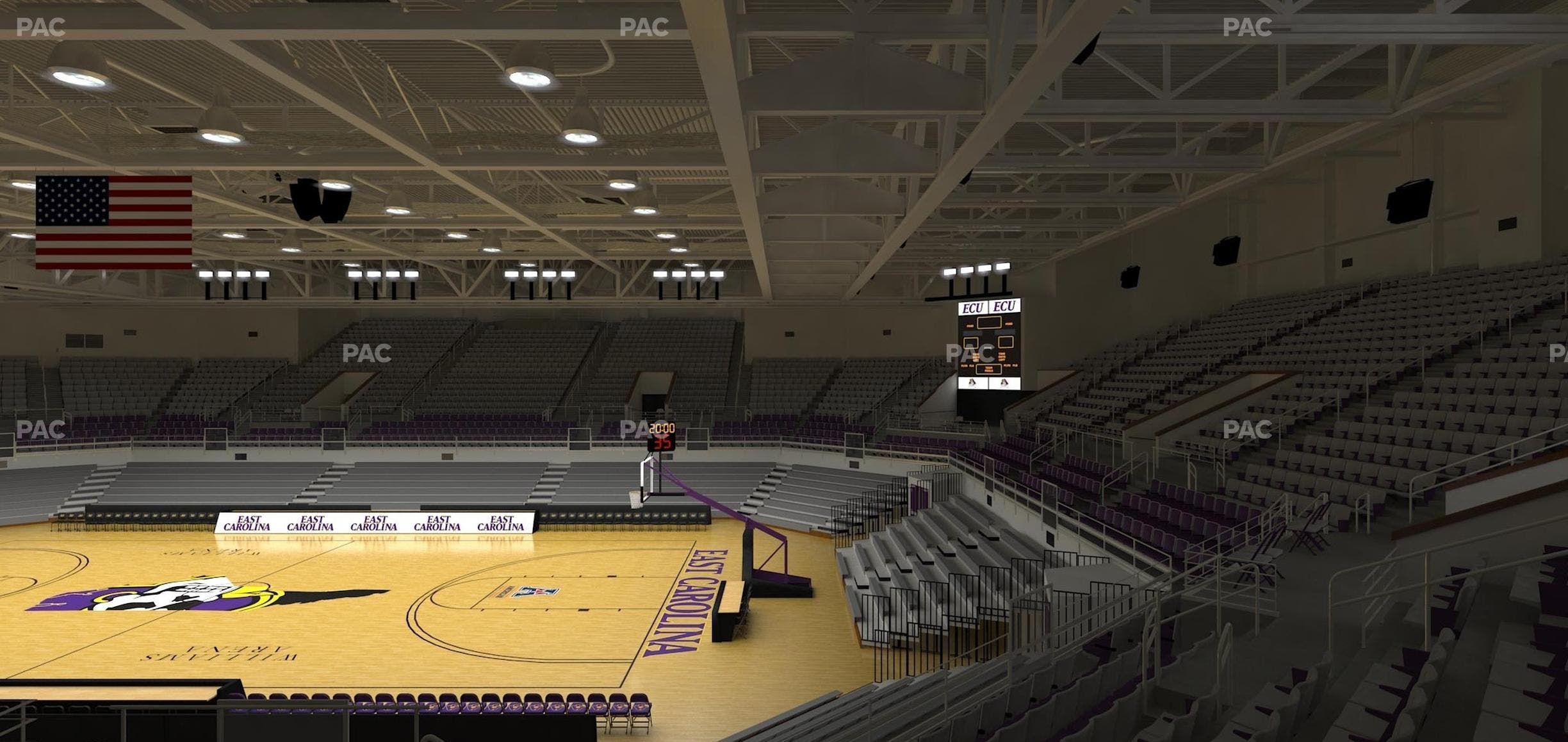 Williams Arena at Minges Coliseum - Section 213 Seat View